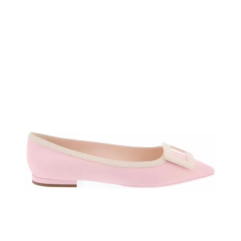 Roger Vivier Gommettine Pointed Toe Ballerinas Women's-1