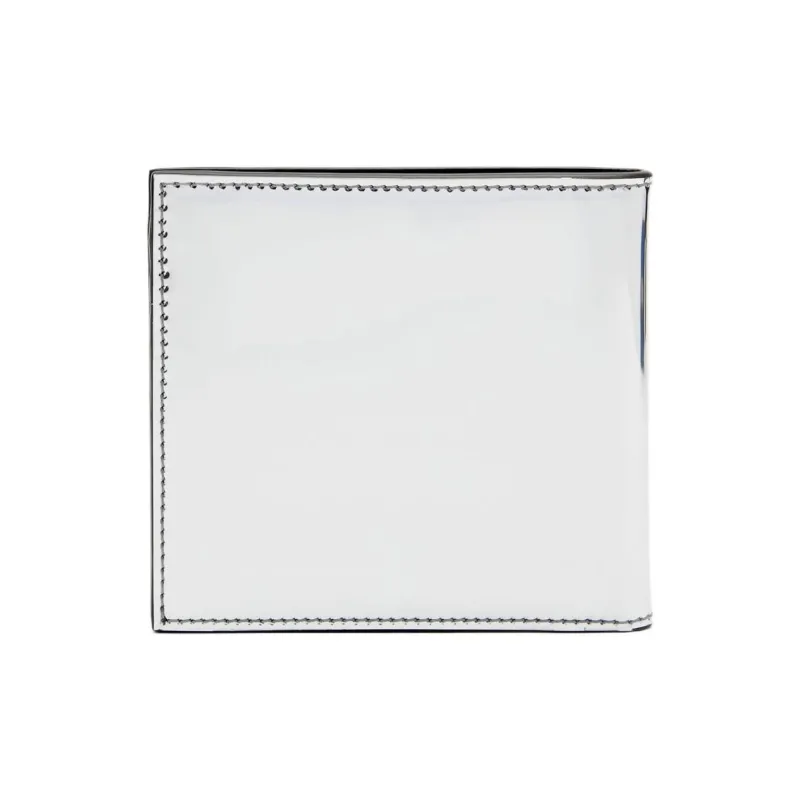 Alexander McQueen PU Polyurethane Wallet Men's Silver-2