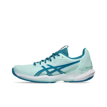 Asics Solution Speed FF 3 Abrasion Resistant Low Top Tennis Shoes Women's Green Blue
