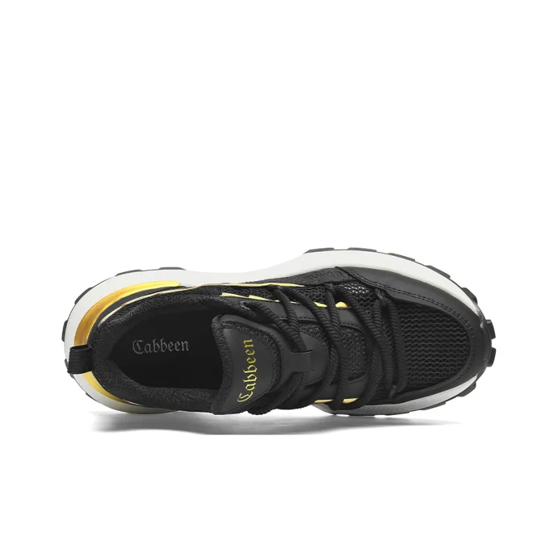 Cabbeen Low-Top Fashion Dragon Pattern Breathable Platform Athletic Shoes Men's-10