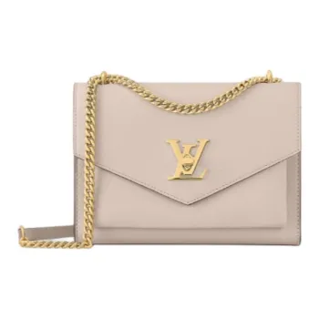 LOUIS VUITTON MYLOCKME Soft Grain Cow Leather Shoulder Bag, Crossbody Bag Women's Taupe