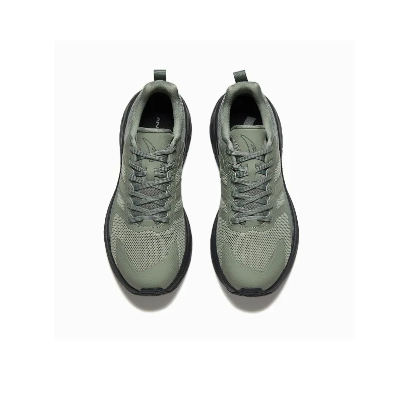 Anta Breathable Lightweight Low-Top Casual Running Shoes Men's Green Black-2
