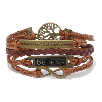 BLESSED BULLET Wax Cord Bracelets Unisex