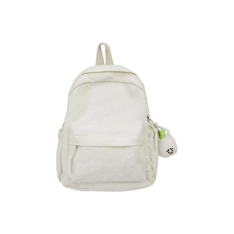 Deli Bear Fabric Backpack Regular Women's Pink/Khaki/Black/Beige White-10