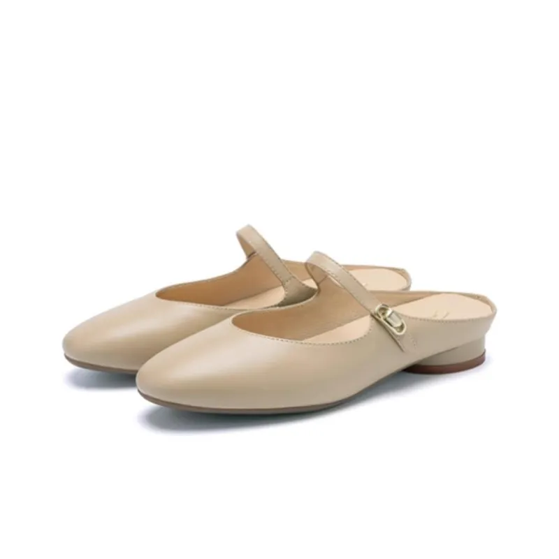 Satchi Abrasion-Resistant Slip-Resistant Wrap-toe Slippers Women's Apricot-2