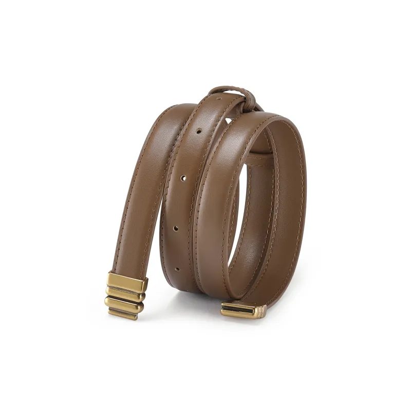 JAGUAR Decoration Genuine Leather Belt Corset Belt Cow Leather Top Grain Cow Leather Leather Belts Women's Width 1.8cm-2