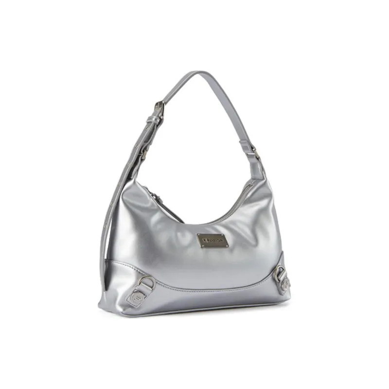 FILA FUSION Polyurethane Shoulder Bag, Handbag, Shoulder Bag Women's Bright Silver-1