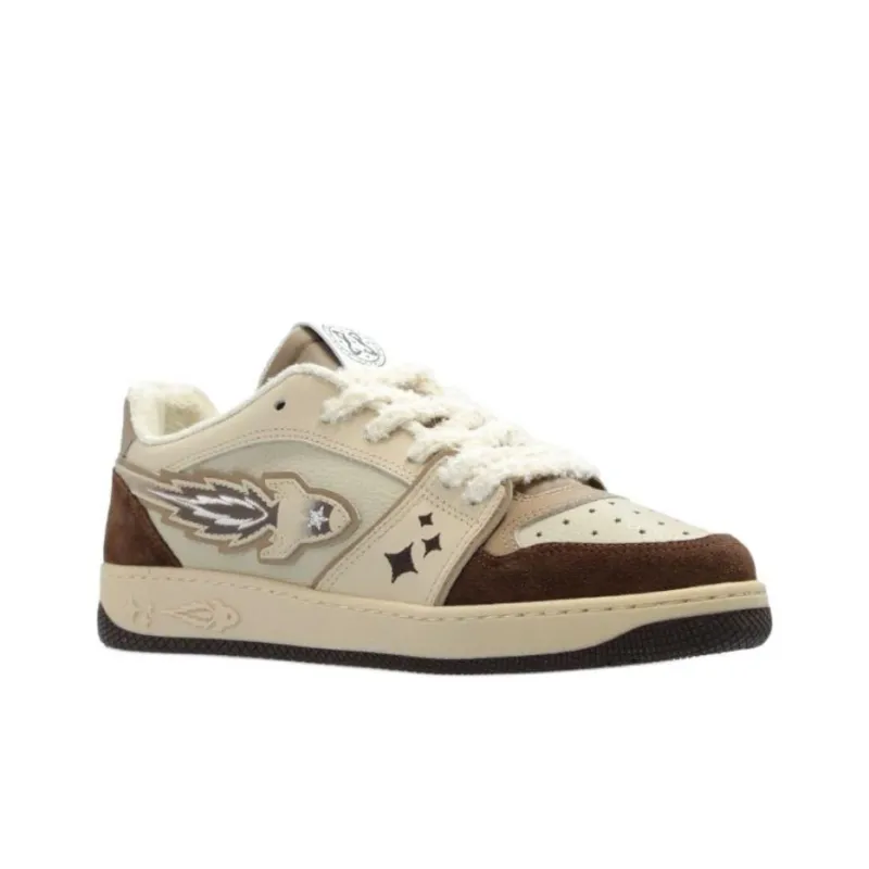 ENTERPRISE JAPAN Rocket Low Top Skateboard Shoes Men's Brown-2