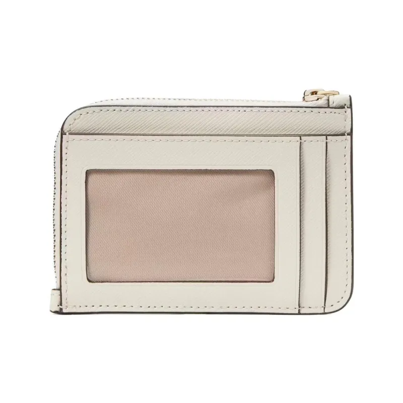 Kate Spade Saffiano Leather Card Holder Small Size Women's Multiple Egg White And Crispy Colors-1