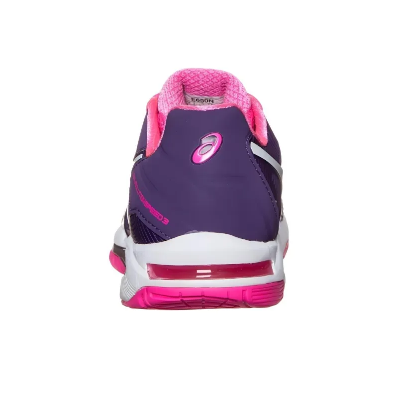 Asics Gel-Solution Speed 3 Anti-Slip And Wear-Resistant Breathable Low-Top Running Shoes Women's Fuchsia-3