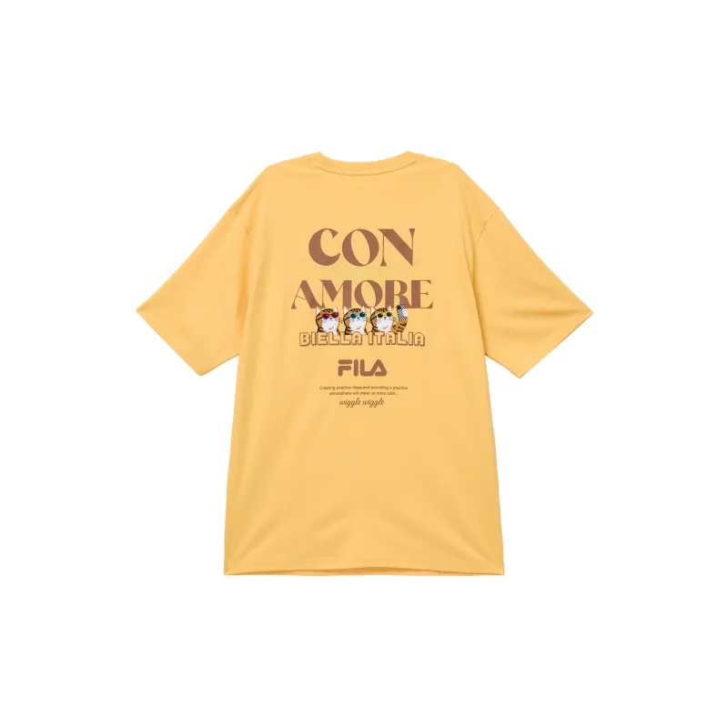 FILA T Shirt Unisex Wheat Wave Yellow-1