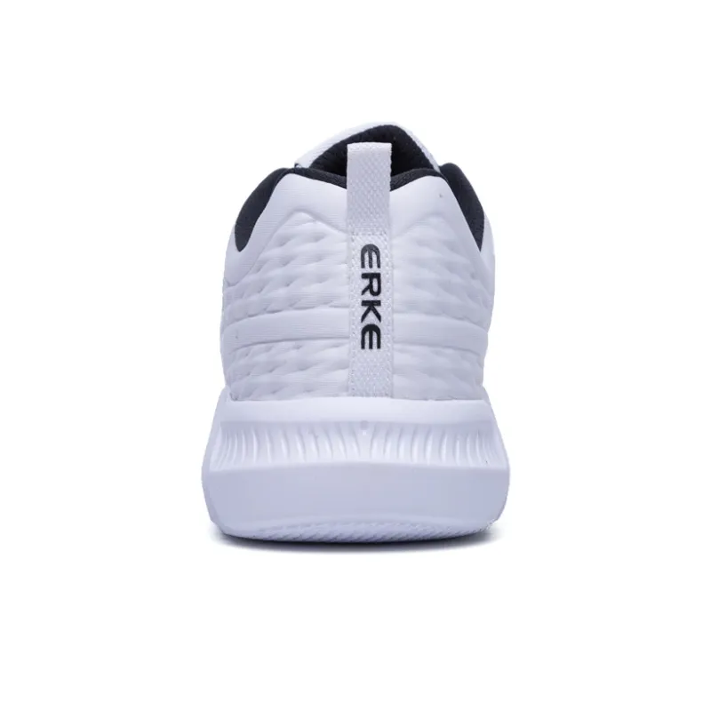 Erke Cushioning Anti Slip And Wear Resistant Low Top Casual Running Shoes Men's True White-3