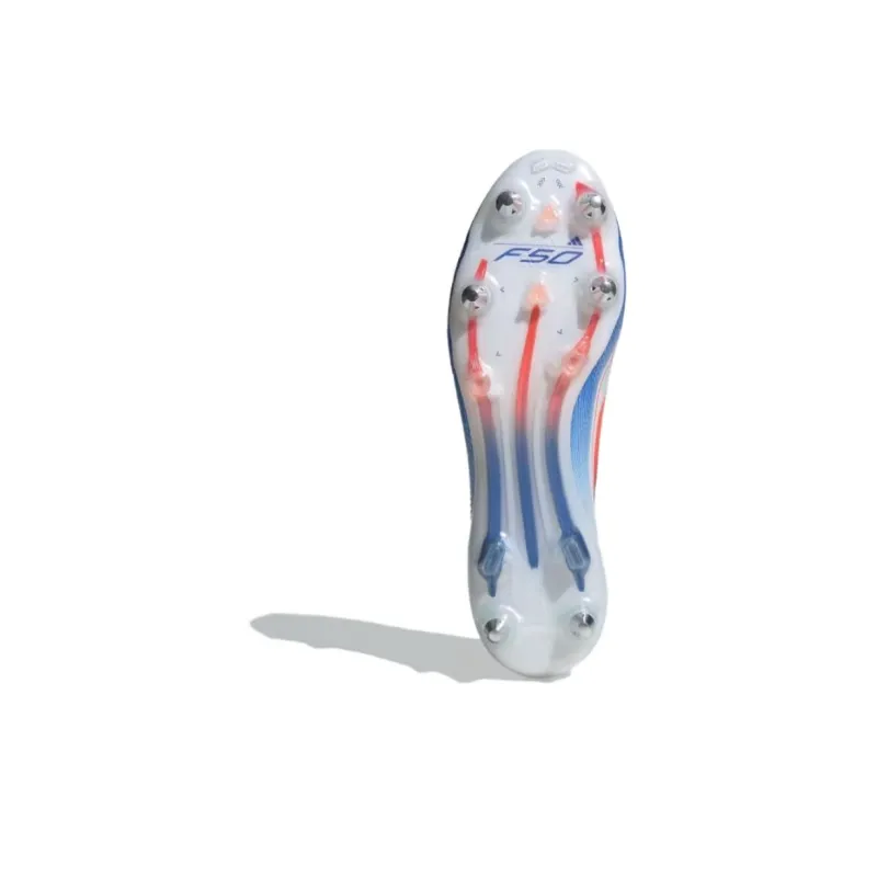 Adidas F50 Elite Laceless Sg Cloud White Solar Red Lucid Blue-5