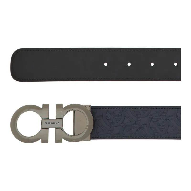 Ferragamo Reversible Gancini Buckle Belt-4