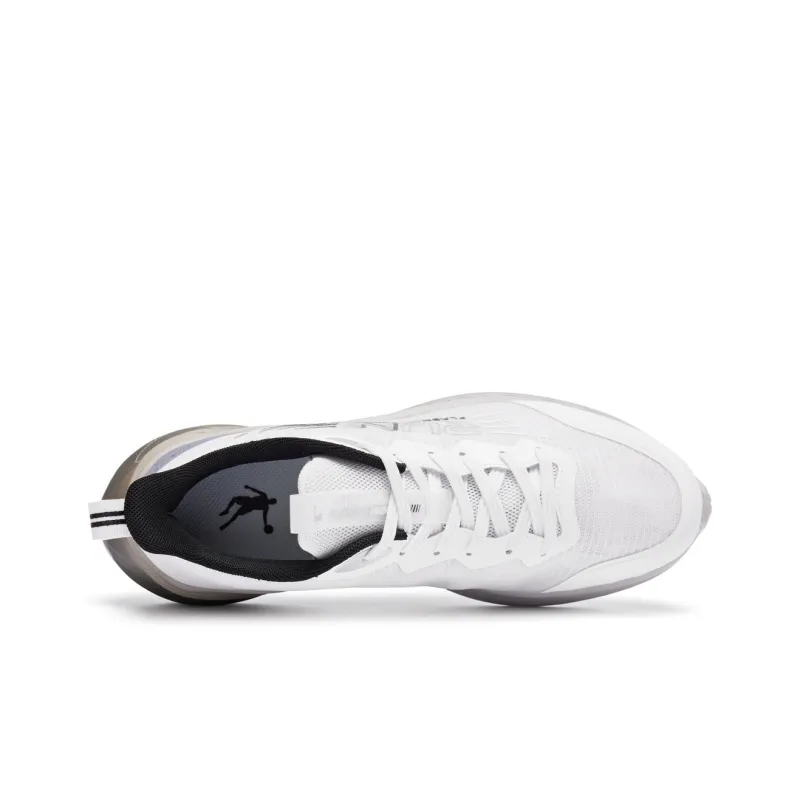 QIAODAN Durable Breathable Low Top Running Shoes Men's White Silver-5