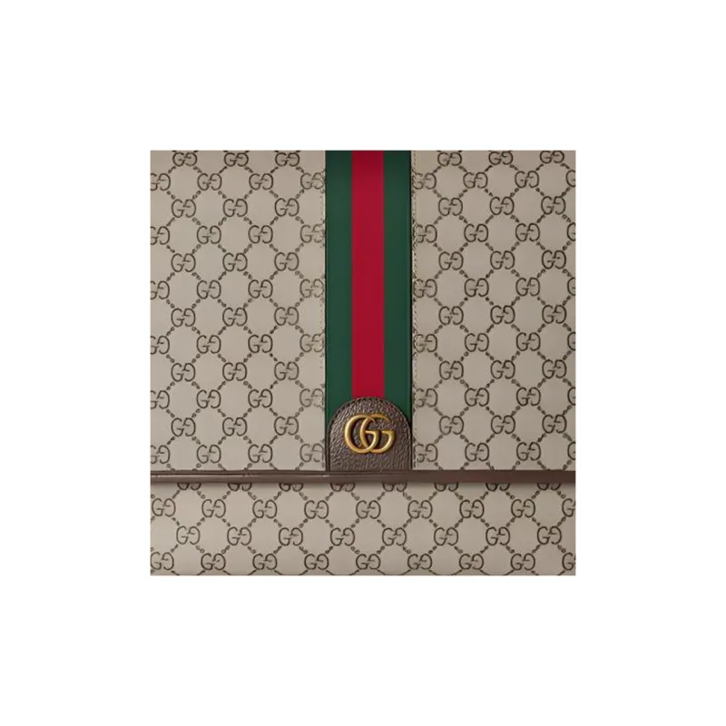 GUCCI Ophidia Canvas With Leather Shoulder Bag, Crossbody Bag Tubas Men's Beige & Ebony-7