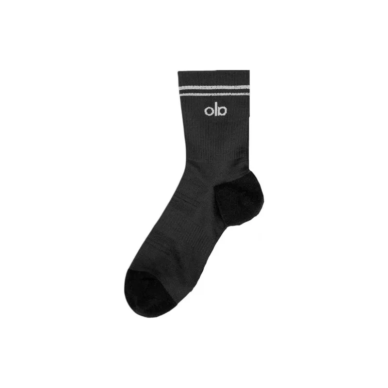 Alo Yoga Mid-Calf Socks Unisex 1 Pack Black-0