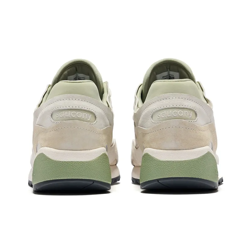Saucony Low Top Running Shoes Unisex Beige Green-4