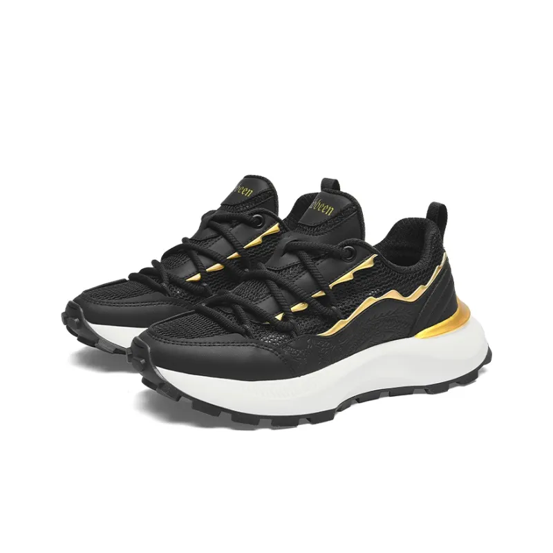 Cabbeen Low-Top Fashion Dragon Pattern Breathable Platform Athletic Shoes Men's-9