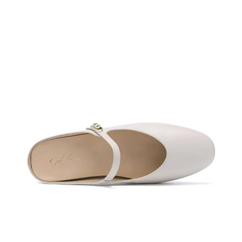 Satchi Abrasion-Resistant Slip-Resistant Wrap-toe Slippers Women's Ecru-3