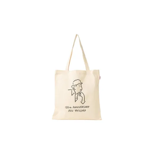 Beams × BEAMS JAPAN Collaboration 100% Cotton Tote Bag Shopping Bag Handbag Men's White/Gray