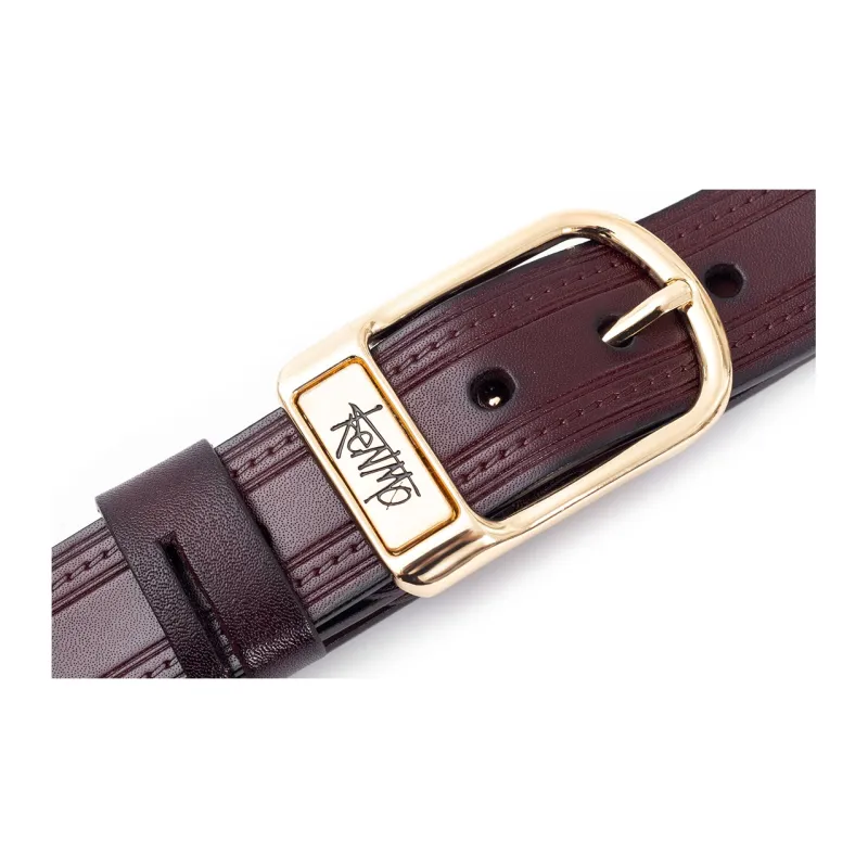 KENMO Vintage Pin Buckle Individual Trendy Cow Leather Leather Belts Men's Width  3.5cm-2