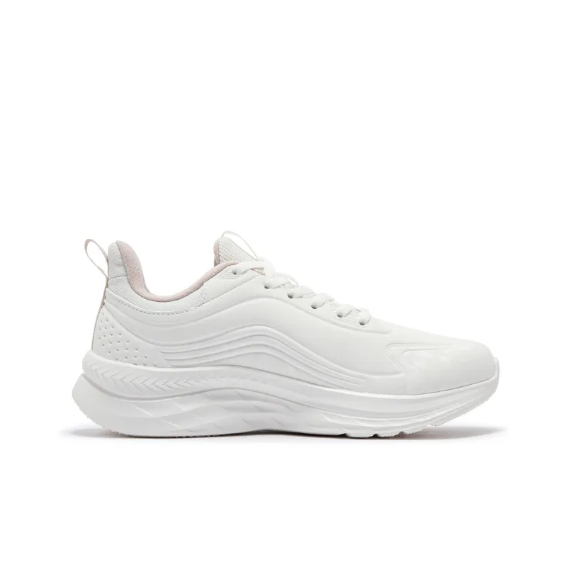 361° Cushioning Wear Resistant Low Top Casual Running Shoes Women's White-1