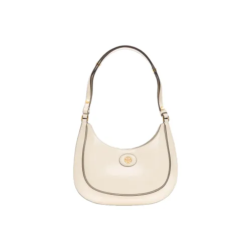 TORY BURCH Robinson Cow Leather Crescent Exclusive bag Handbag Shoulder Exclusive bag Women's White