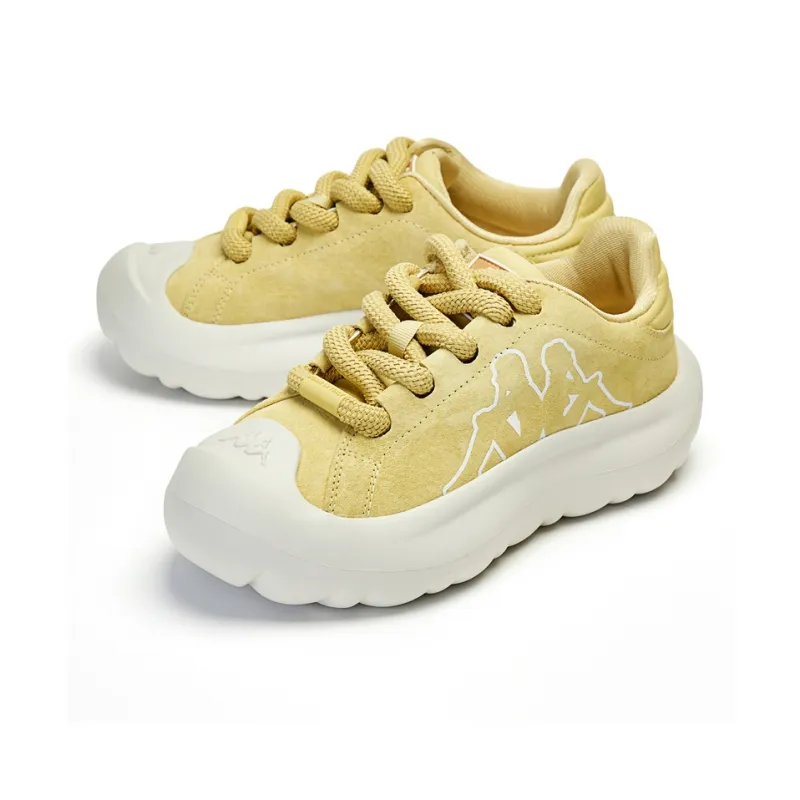 Kappa Wear resistant And Lightweight Low Top Casual Shoes Women's Yellow White-4