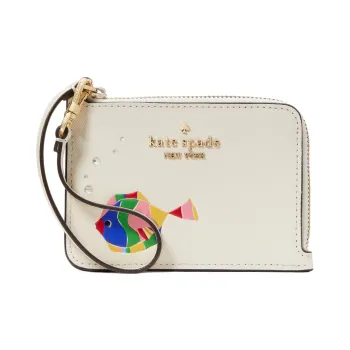 Kate Spade Saffiano Leather Card Holder Small Size Women's Multiple Egg White And Crispy Colors
