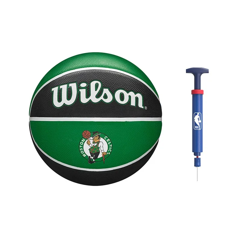 Wilson NBA Series Rubber Basketball Black Green Size 7 Ball Training Unisex-6