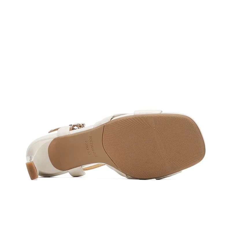 BOSSSUNWEN One Strap Sandals 7.5cm Women's-4