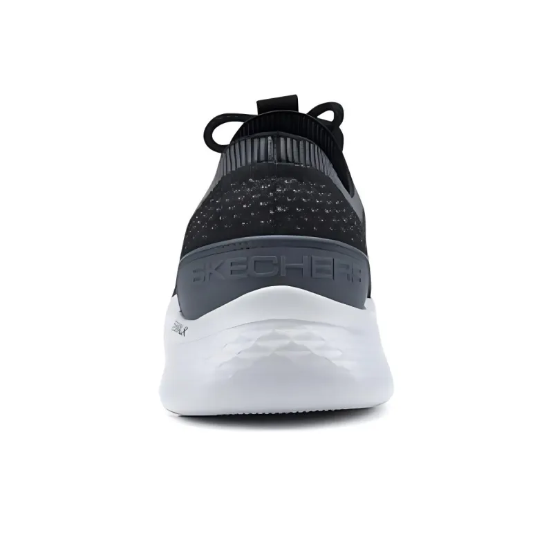 Skechers GoWalk Flex   Quick Dry Low Top Casual Shoes Men's Black Gray Color-3