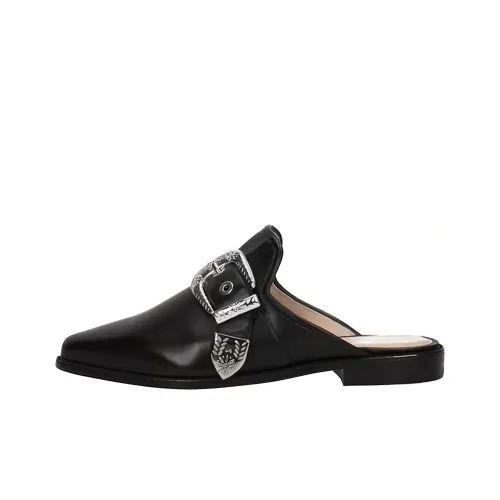 Stuart Weitzman/SW Rubber Sole Odor-Resistant Wrap-toe Slippers Womens Blue Women's