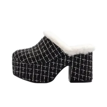 Larroude Closed Toe Slippers 9cm Women's Black
