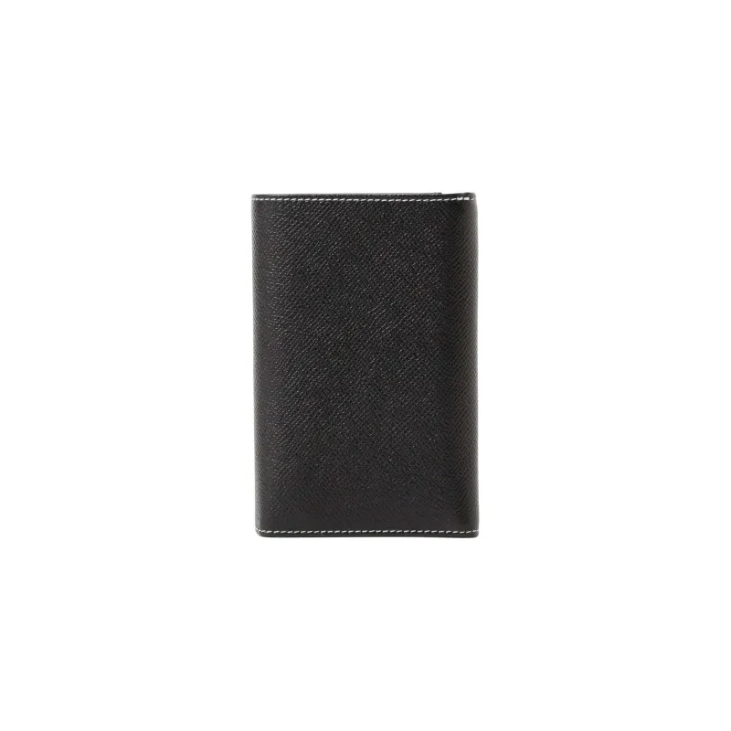 Beams Bridle Collaboration Calfskin Wallet Men's Black/Brown/Marine Blue-1