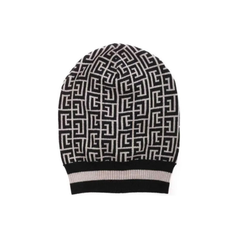 BALMAIN Milu Wool Beanies Women's Light Brown-0