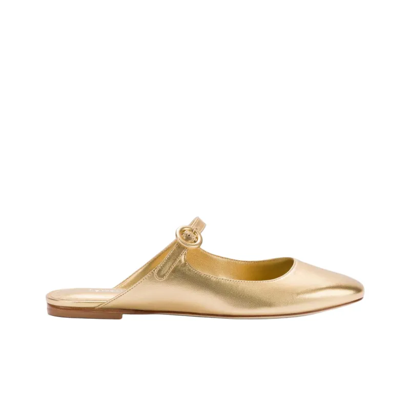 Larroude Slip-Resistant Wrap-toe Slippers Women's Gold-1