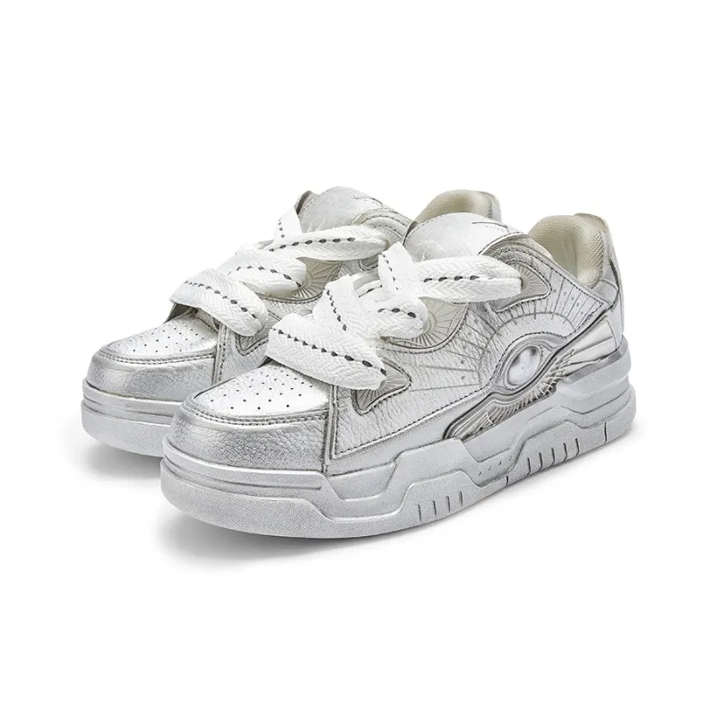 U.T.B Horizon001 Trailblazer Series Wear resistant And Lightweight Low Top Skateboard Shoes Unisex Smoke Gray Silver-1