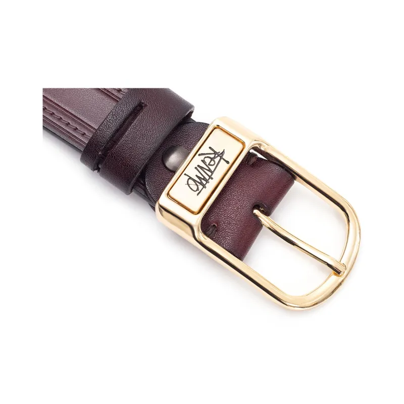 KENMO Vintage Pin Buckle Individual Trendy Cow Leather Leather Belts Men's Width  3.5cm-3