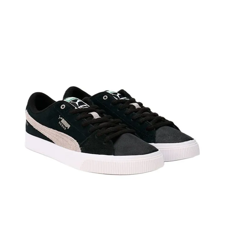 PUMA Suede Anti-Slip Wear-Resistant Low-Top Skateboard Shoes Unisex Black Color-3