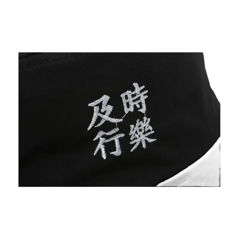 PINKORANGE Cotton Bucket Hats Unisex Black-2