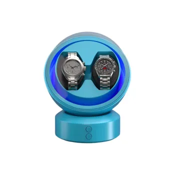 Brilliant Shenzhou Collection Quiet 2 Digits Watch Winder Blue Green White Unisex