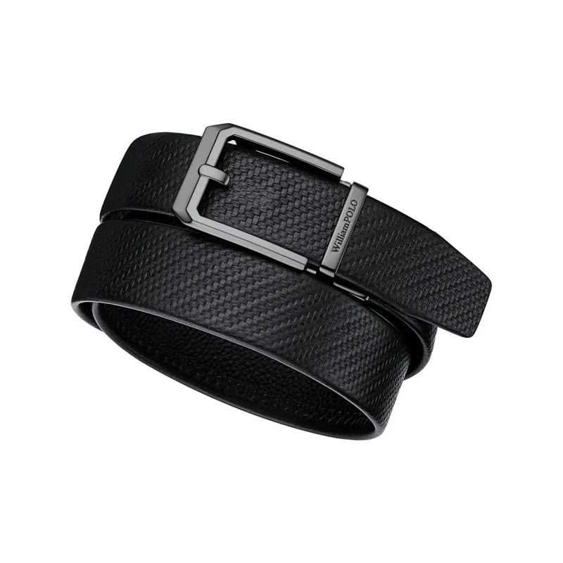 WilliamPOLO Cow Leather Leather Belts Men's Width  3.5cm-3