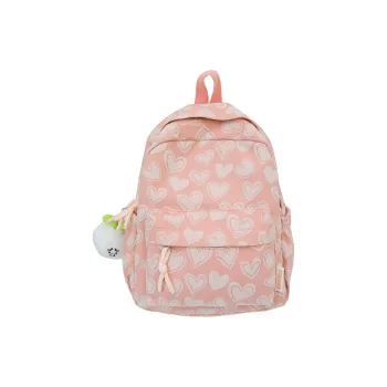 Deli Bear Fabric Backpack Regular Women's Pink/Khaki/Black/Beige White