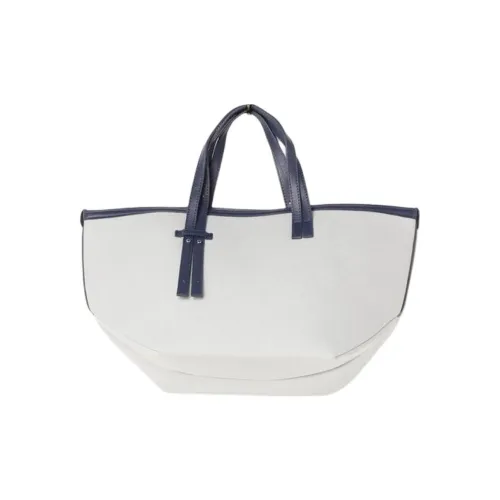 Beams Cotton Handbag Women's Gray & Blue