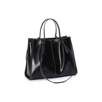 TTaG．baG Oil Wax Cow Leather Shoulder Bag, Crossbody Bag, Handbag Women's