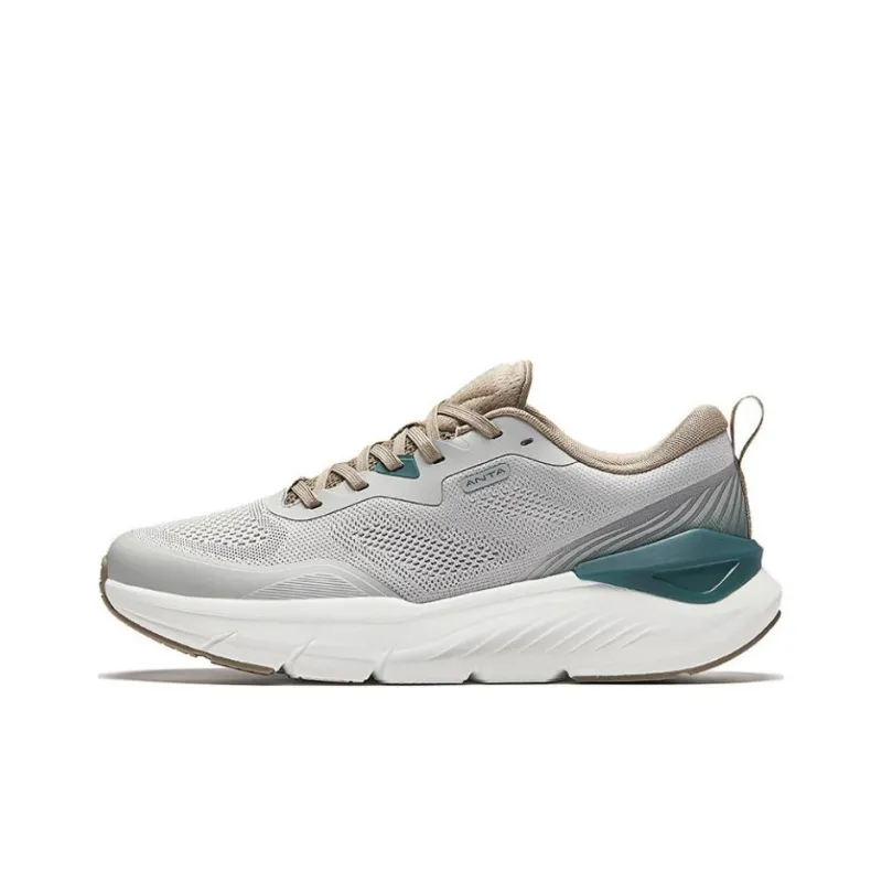 Anta Cushioning Low Top Running Shoes Men's Gray-0