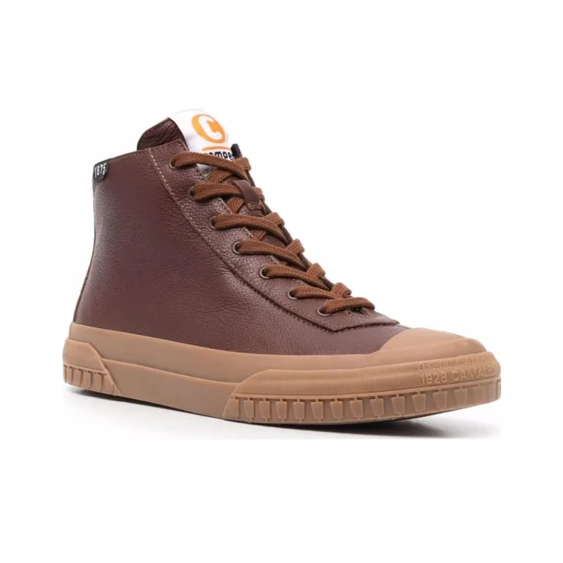 CAMPER High Top Skateboard Shoes Women's Red Brown-3