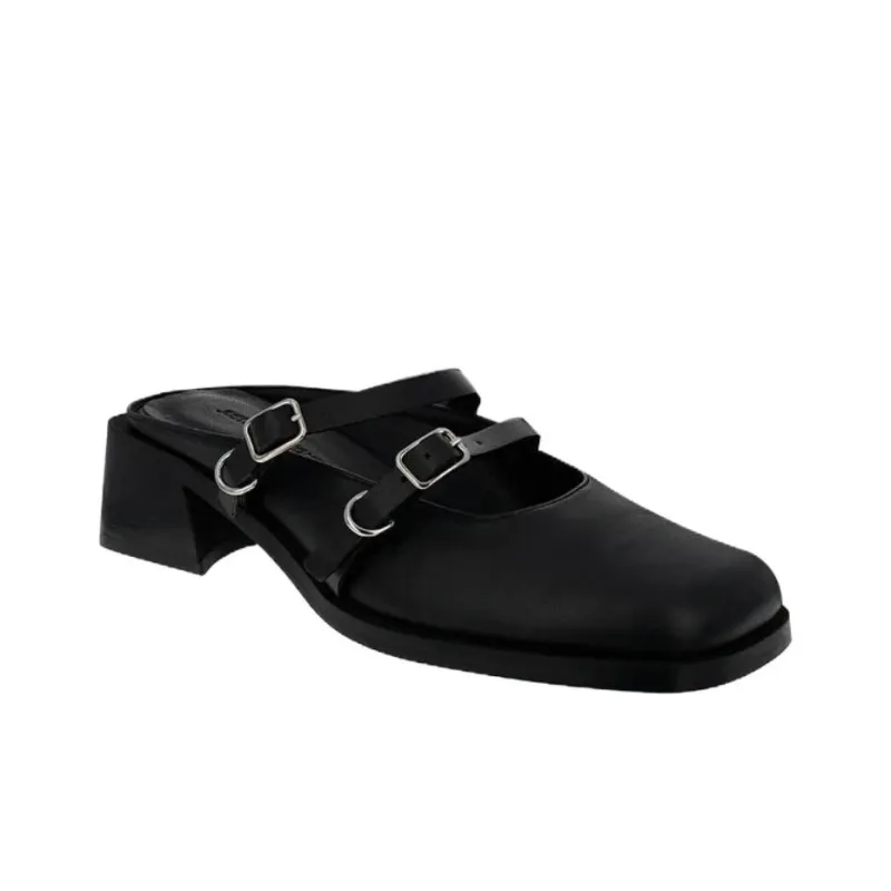 JUSTINE CLENQUET Closed Toe Slippers 5cm Women's Black-1